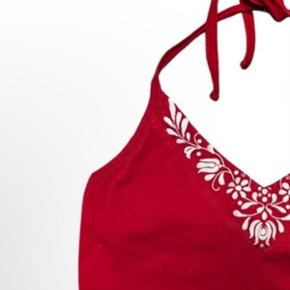 LOFT Embroidered Halter Top